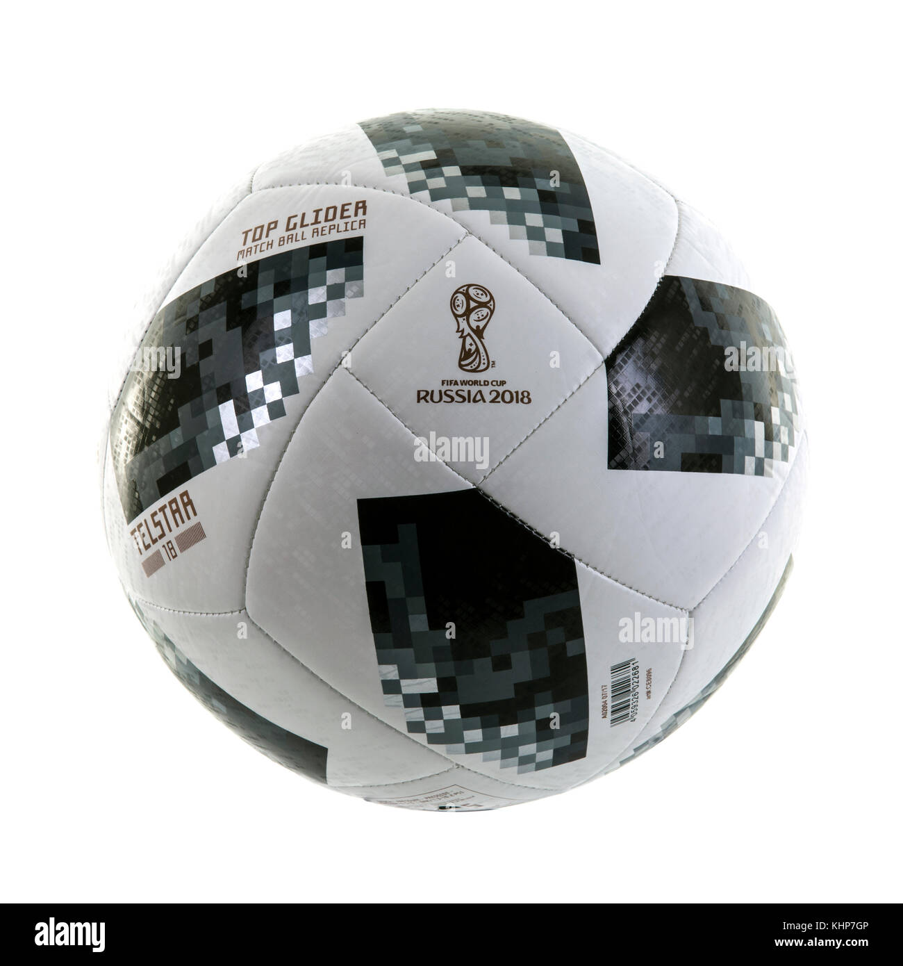 SWINDON, UK - NOVEMBER 18, 2017: Adidas Telstar Top Glider World Cup 2018 Football, The Official Matchball for the 2018 Russia World Cup Stock Photo