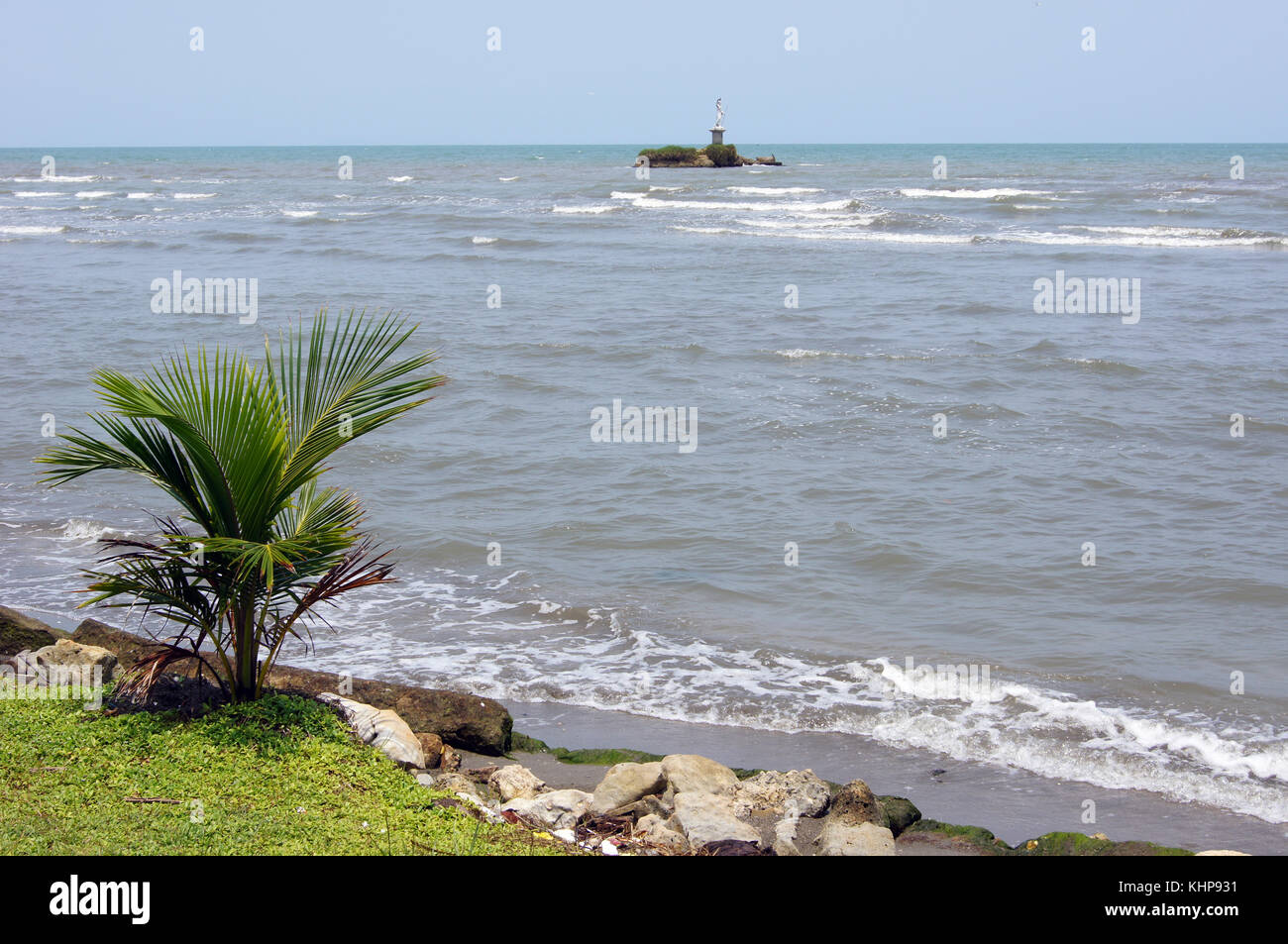 Carribean coast in Livingston, Guatemala Stock Photo