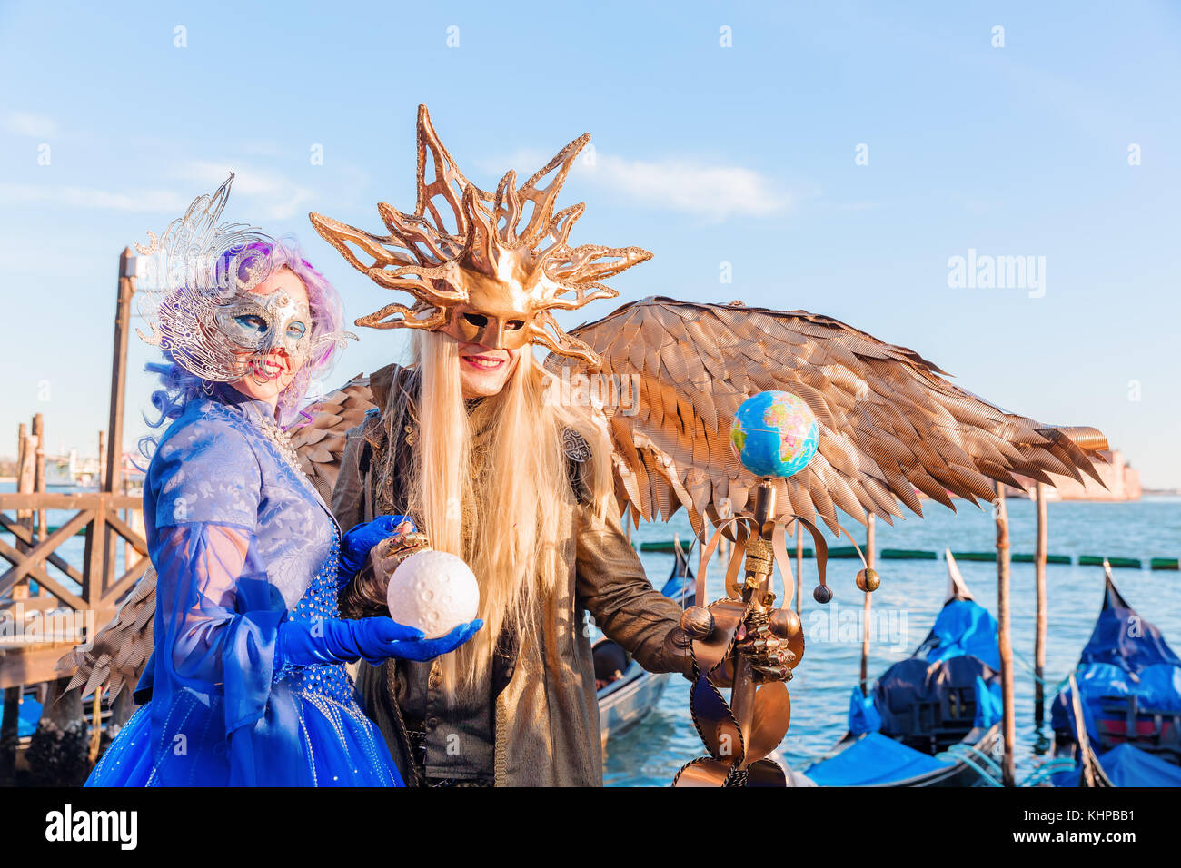 Venice carnival portrait two people hi-res stock photography and images ...