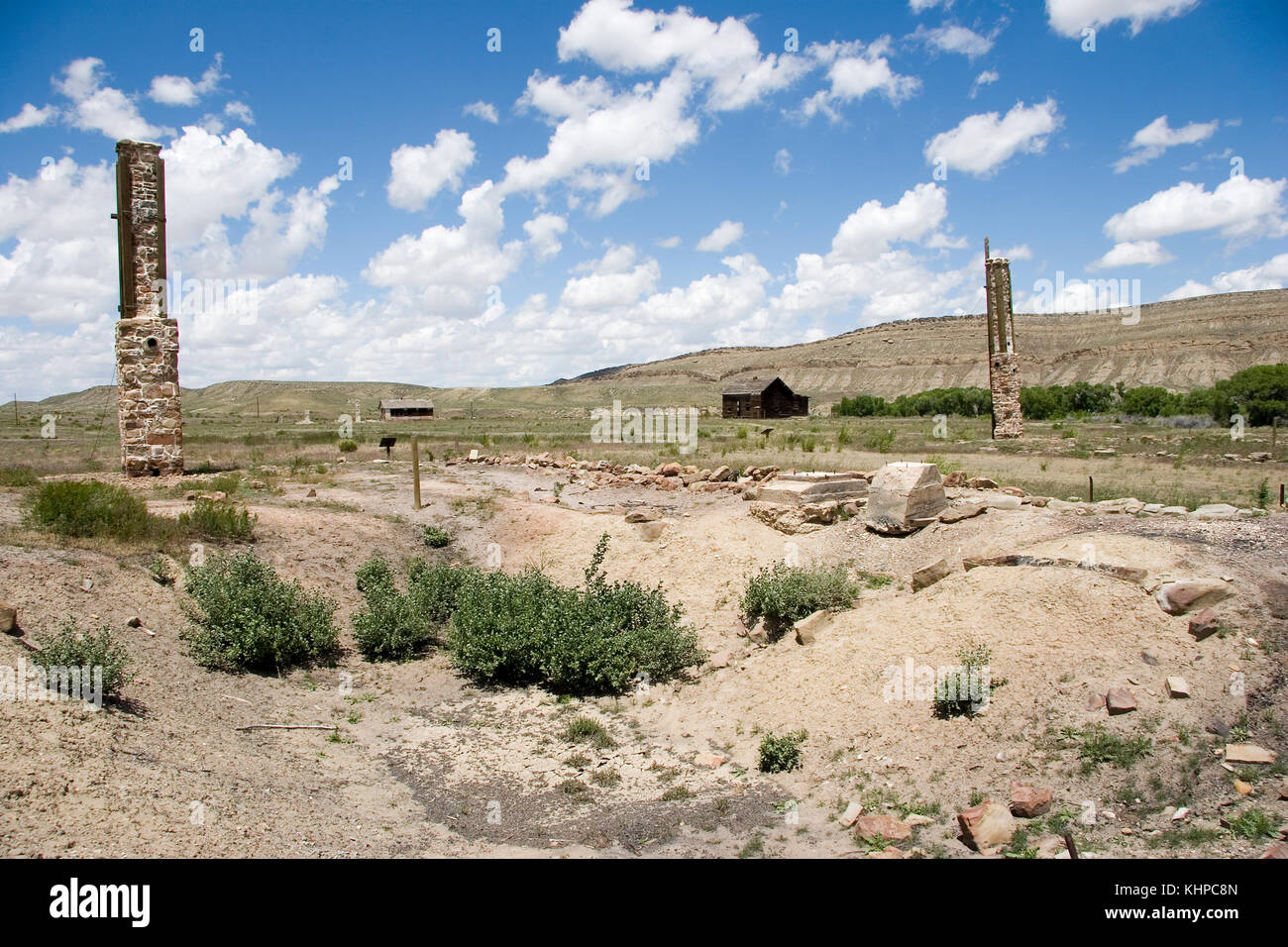 FT. Steele, Wyoming, remains of chimneys Fort Fred Steele was