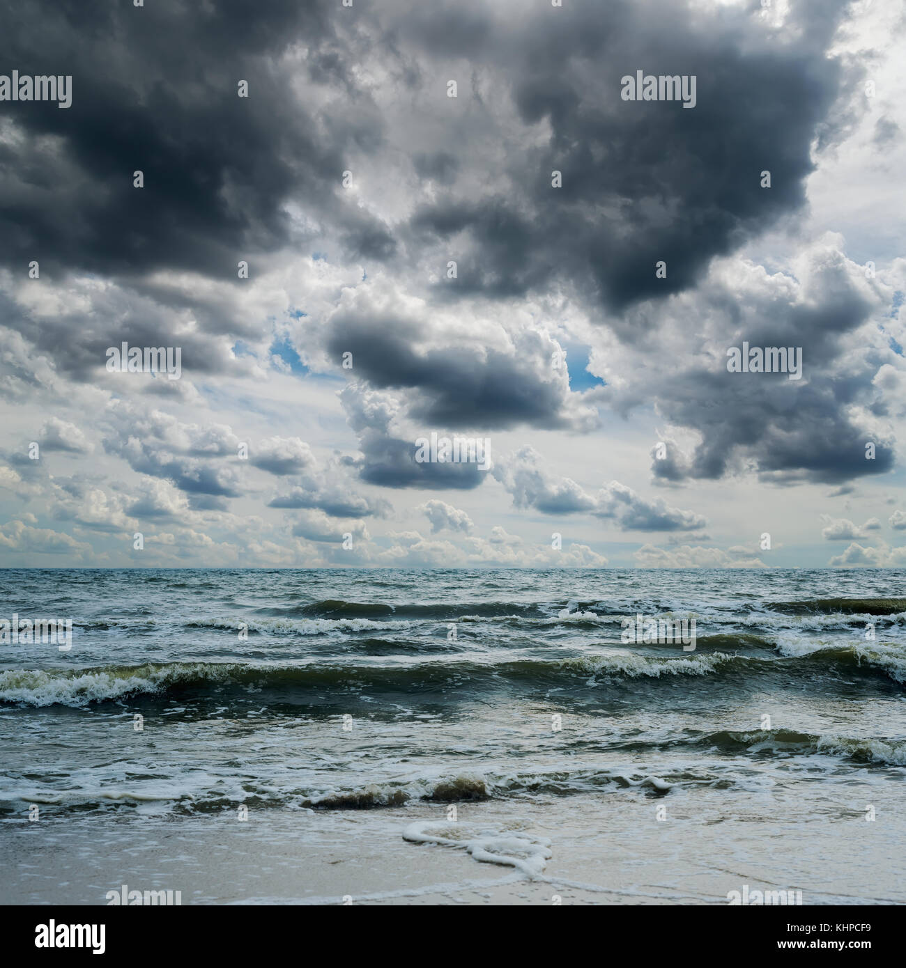 stormy sky over dark sea Stock Photo - Alamy