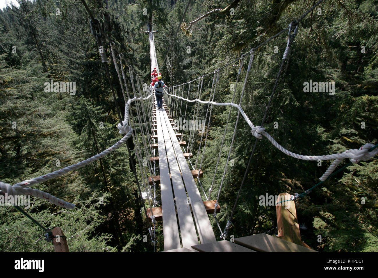 Suspension bridge, Ketchikan , Alaska Stock Photo Alamy
