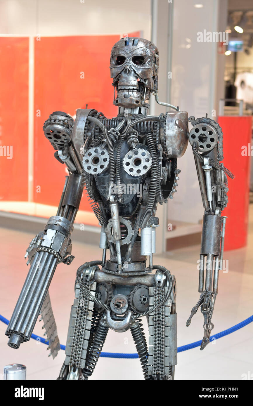 A film character welded from old car parts Stock Photo - Alamy