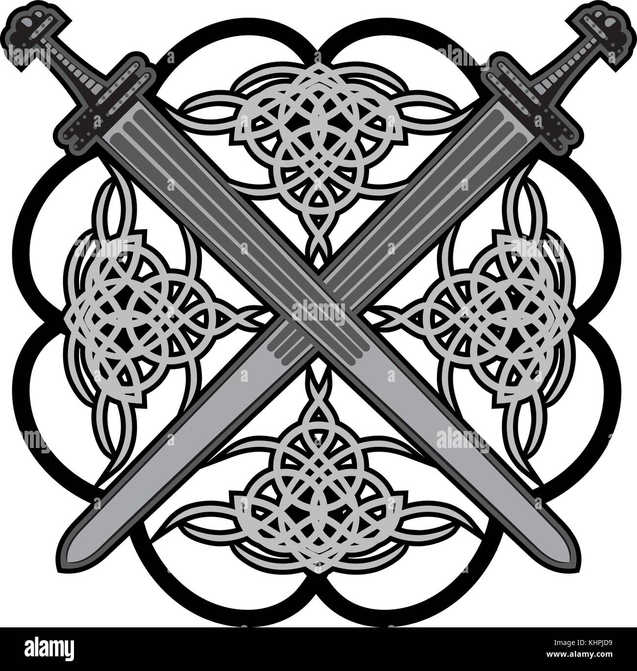 celtic swords Stock Vector