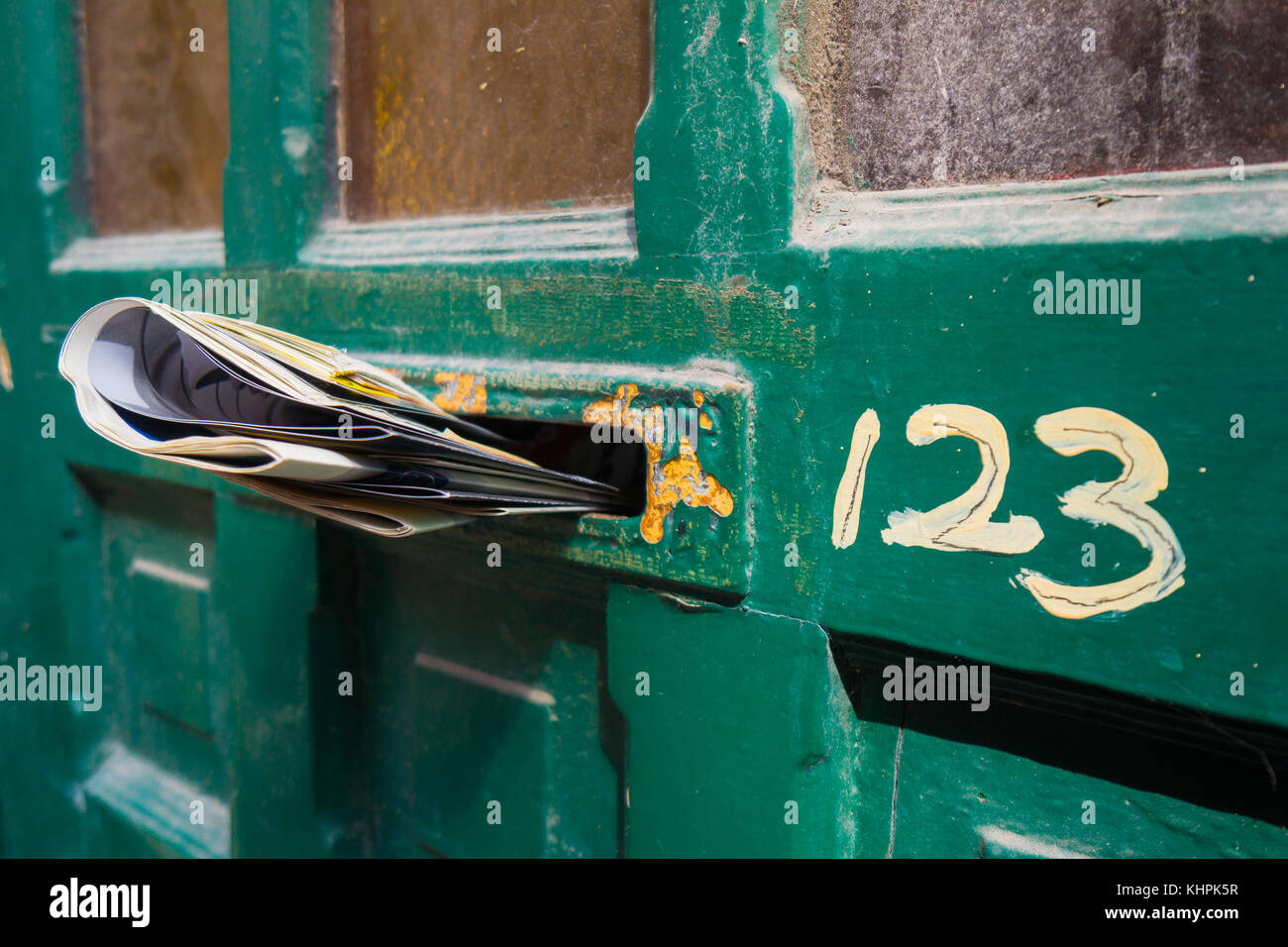 Front door letter slot Stock Photo Alamy