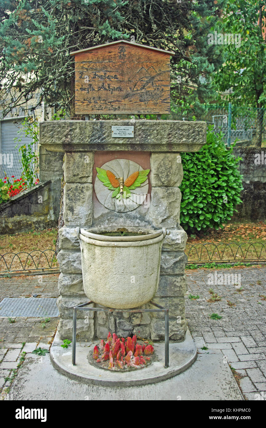Puleta, Spring Drinking Water Fountain, Tole, Bologna, Italy Stock