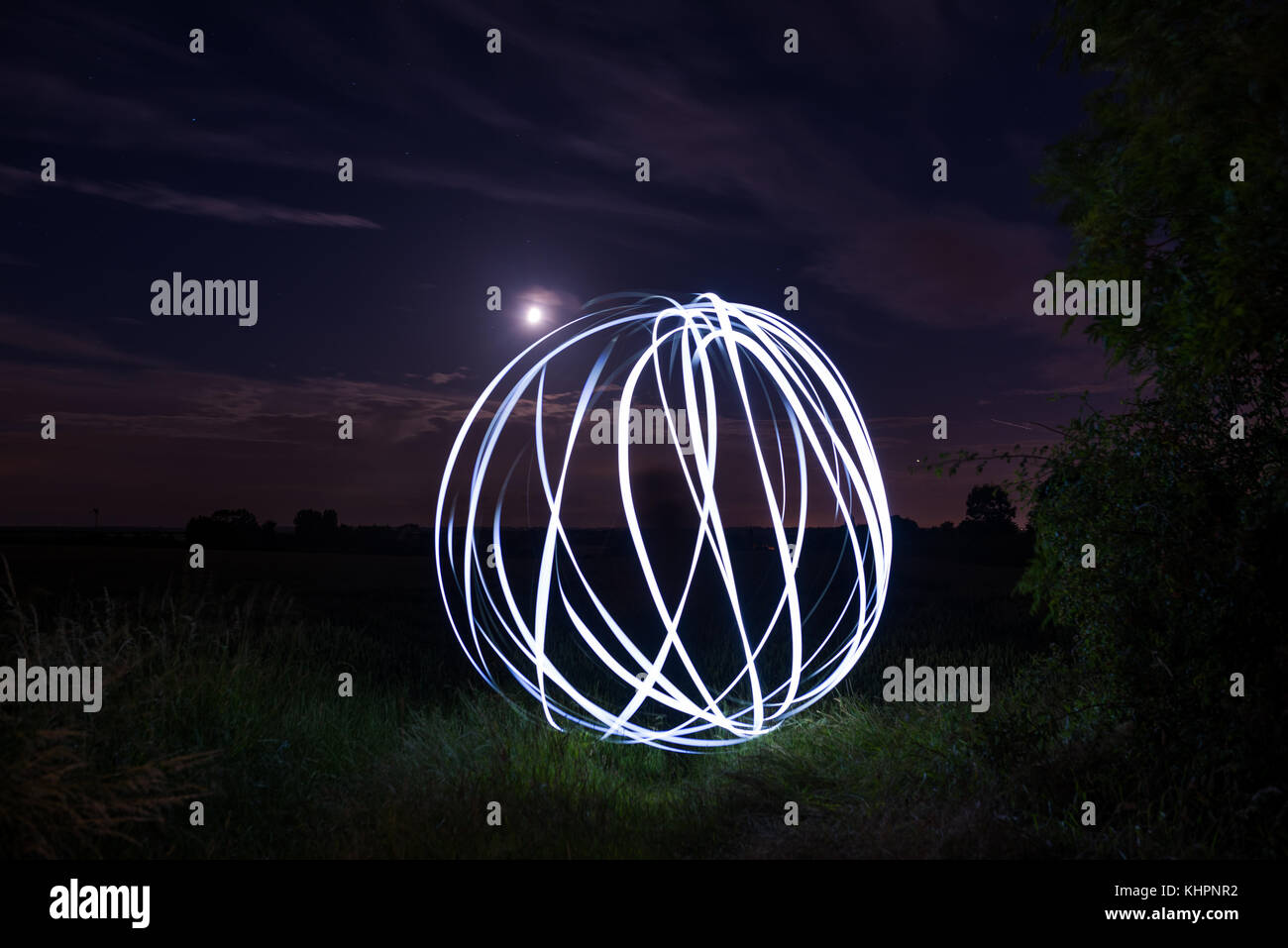 Experimenting with lights and slow shutter speeds Stock Photo - Alamy