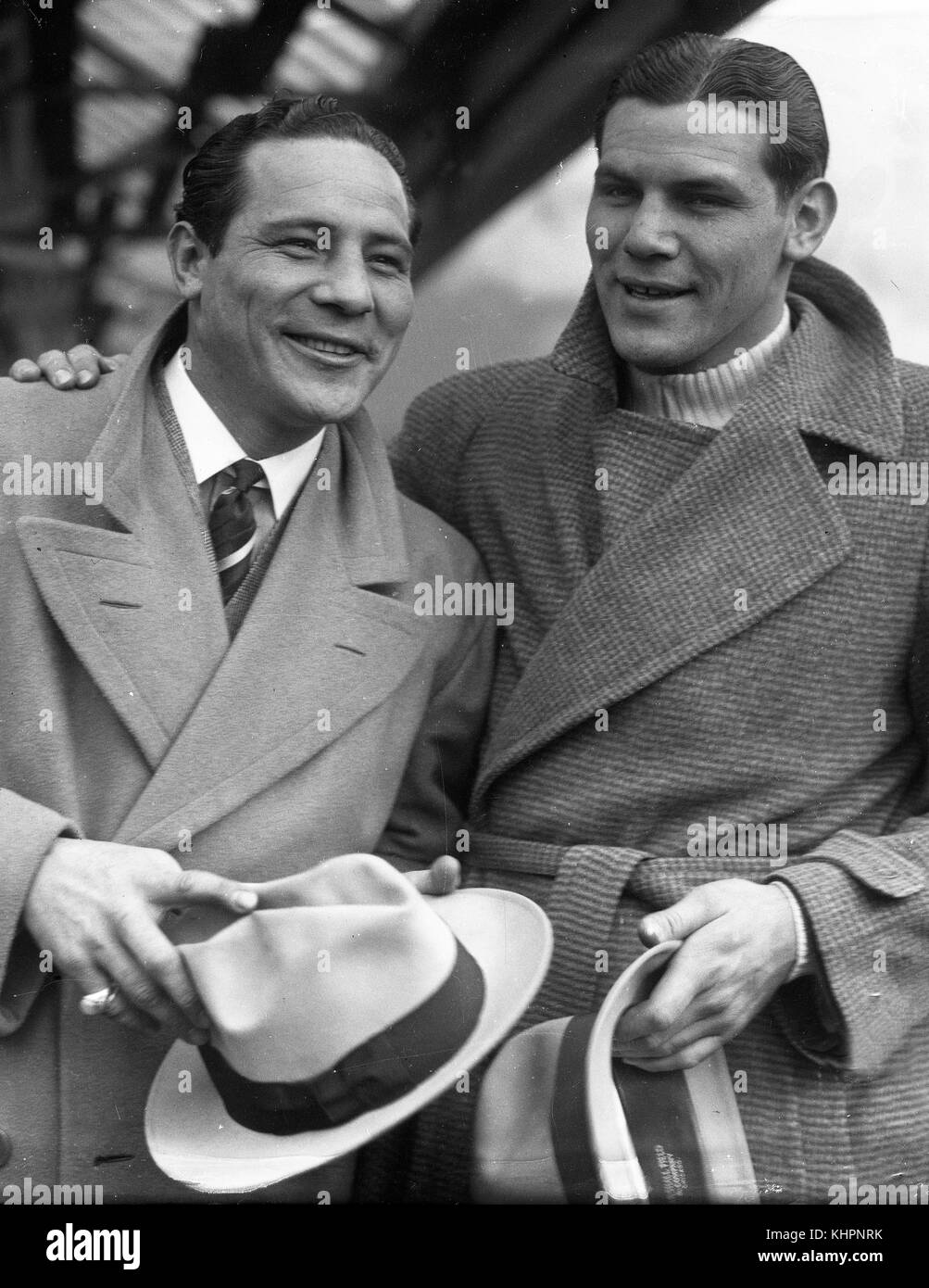 American boxing brothers Max and Buddy Baer in London 1937 Stock Photo
