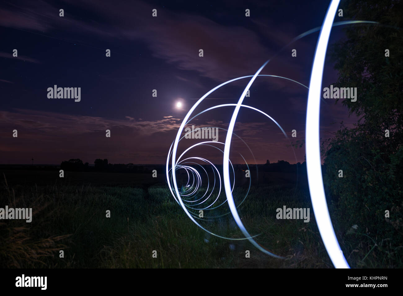 Experimenting with lights and slow shutter speeds Stock Photo - Alamy