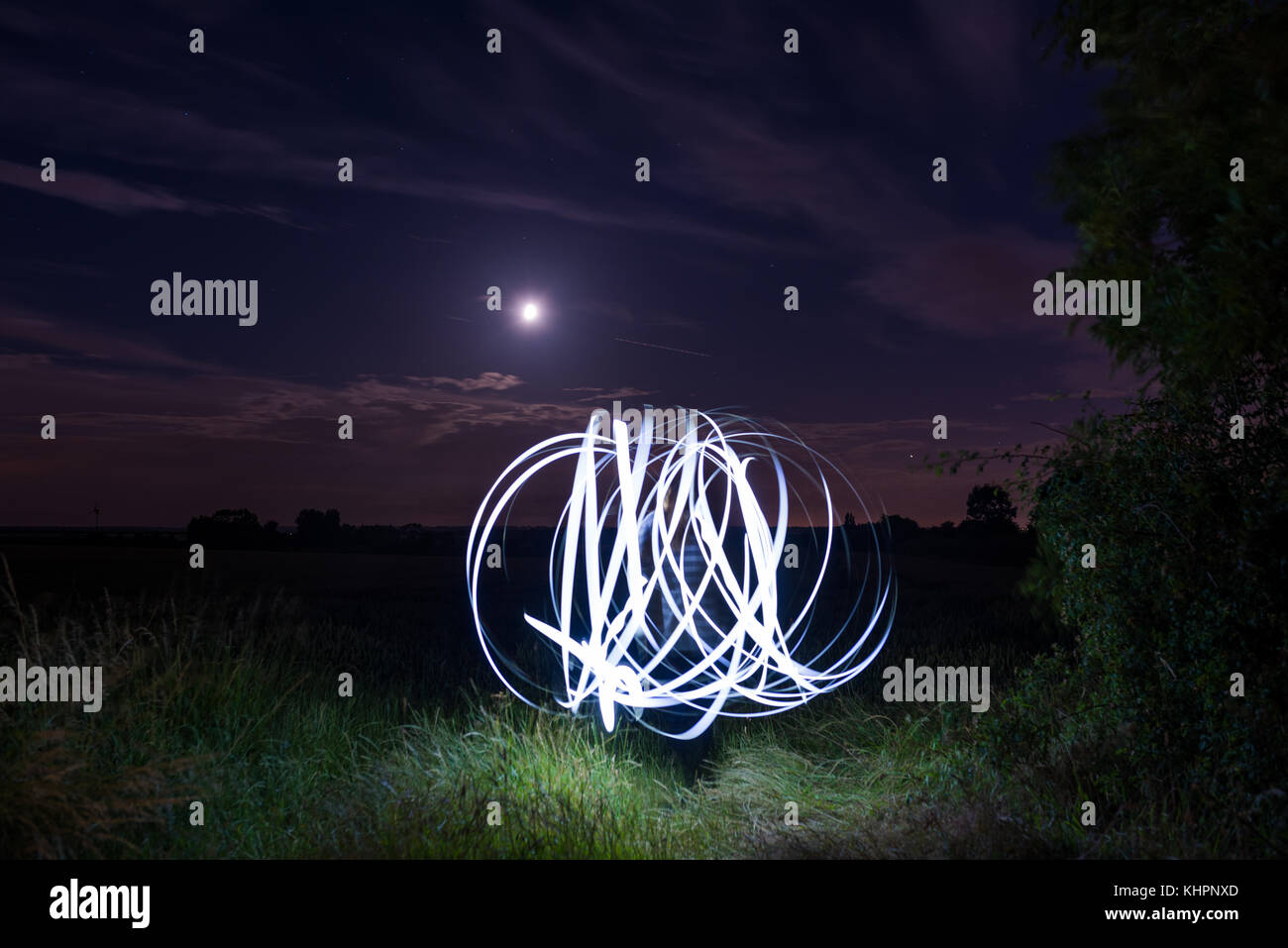 Experimenting with lights and slow shutter speeds Stock Photo - Alamy