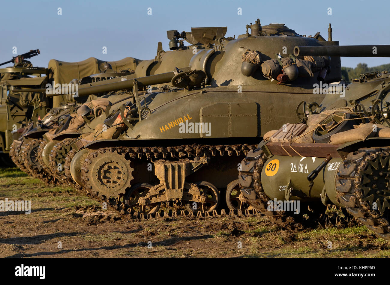 Sherman Tank M4A1, Cosby Victory Show, UK. Stock Photo