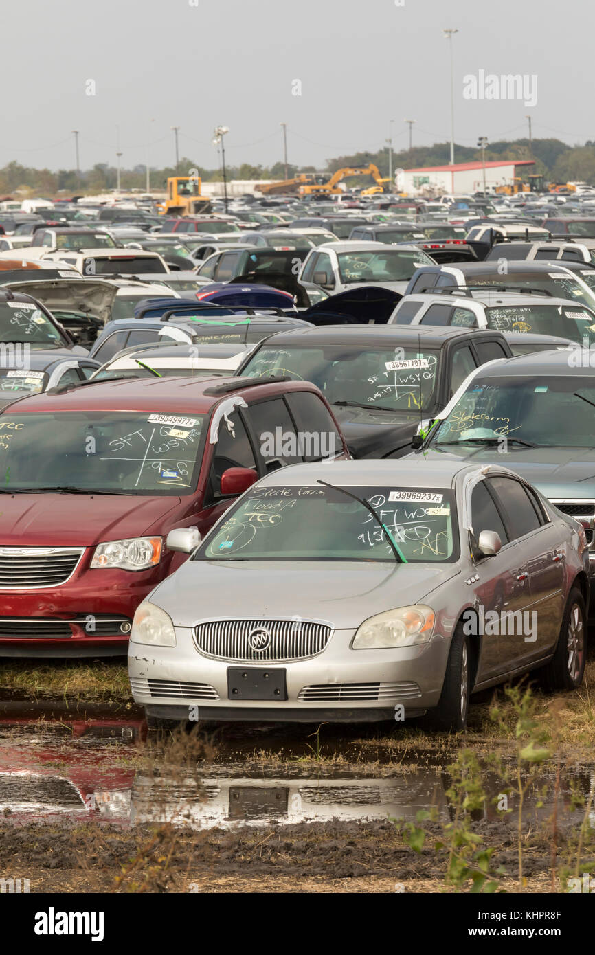 Baytown, Texas Some of the hundreds of thousands of cars flooded when