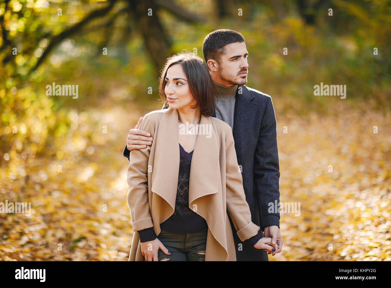 couple in the park Stock Photo - Alamy
