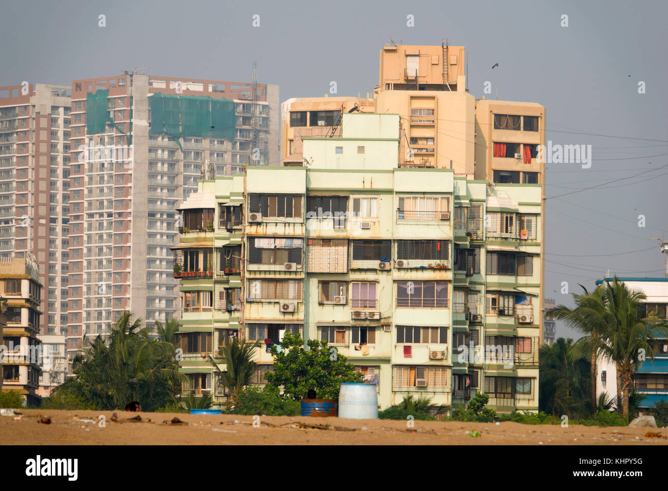 Beachfront apartment living in Juhu Beach, Mumbai Stock Photo Alamy