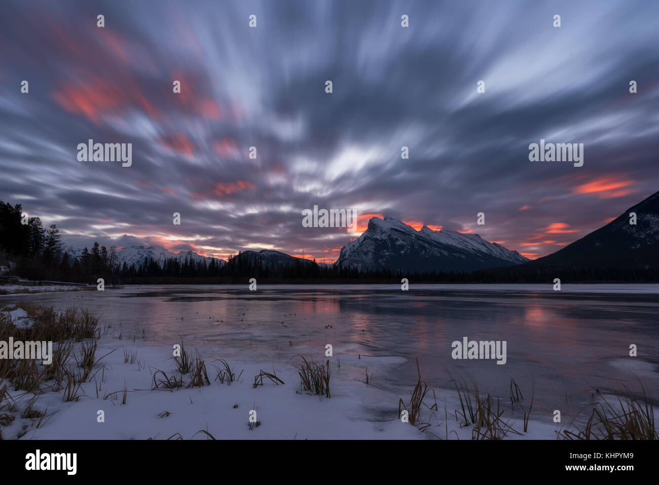 Vermilion lakes, Banff National Park Stock Photo