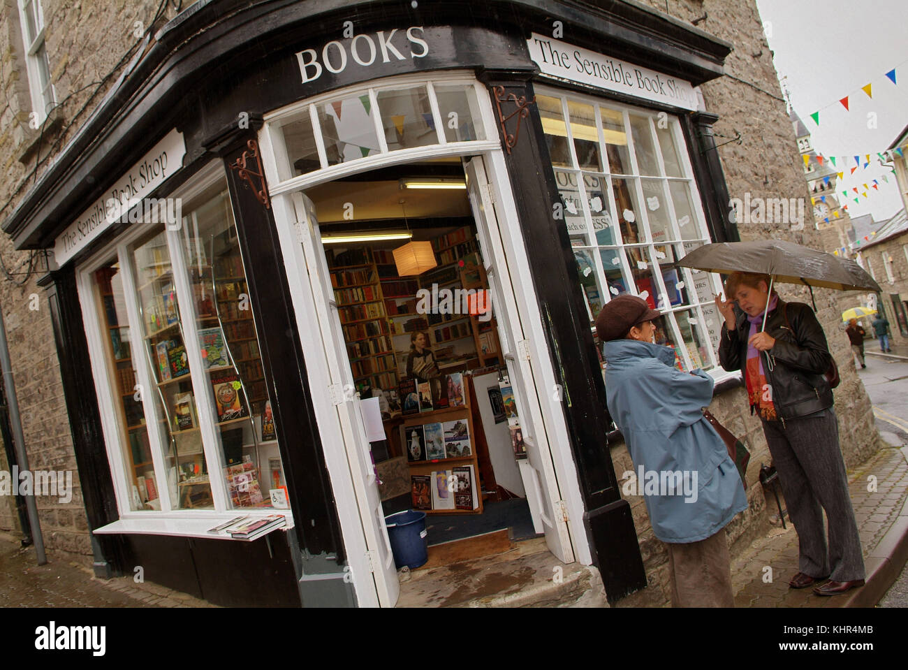 Hay Festival in HayonWye with street performers with books on their