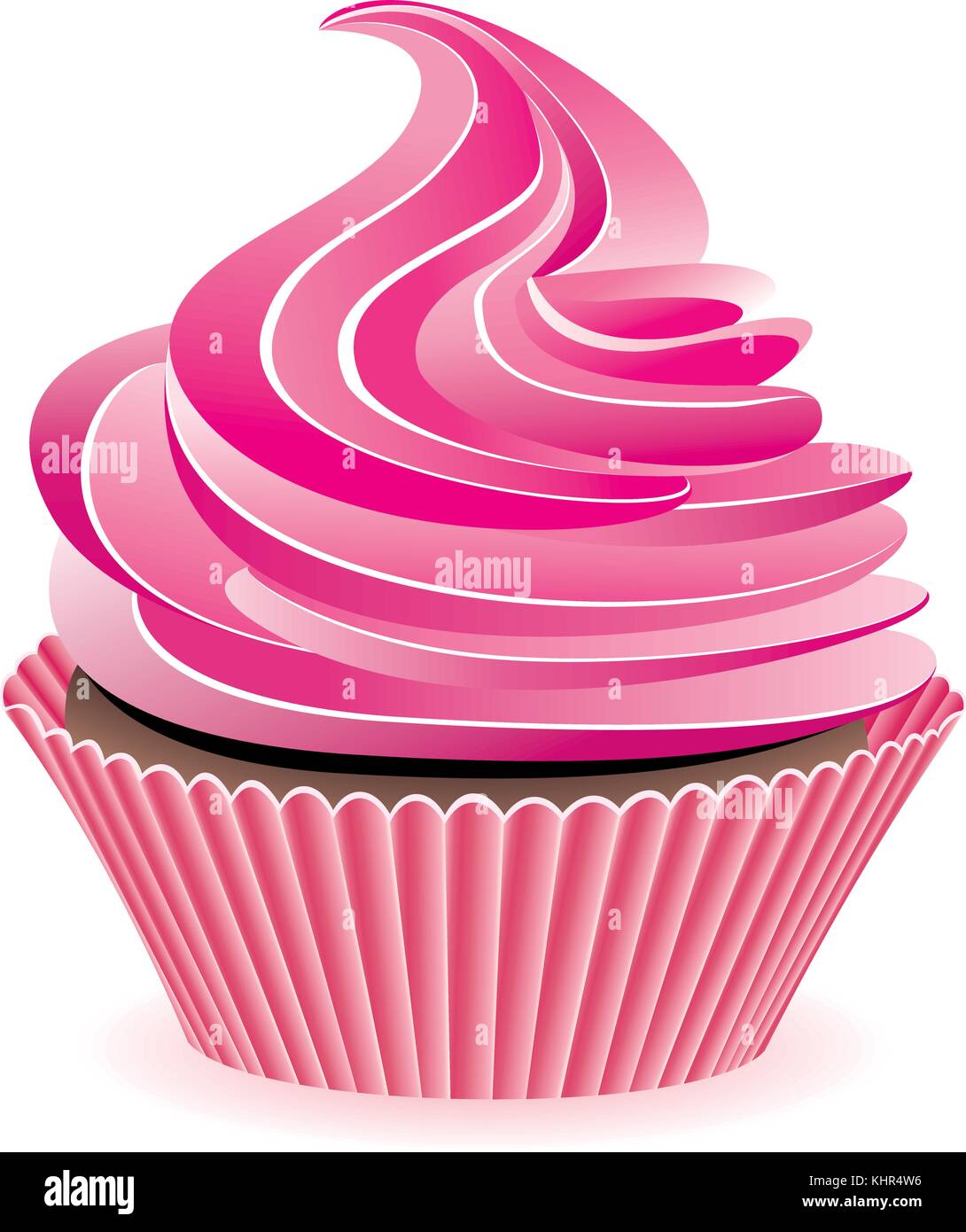 vector pink cupcake Stock Vector Image & Art - Alamy