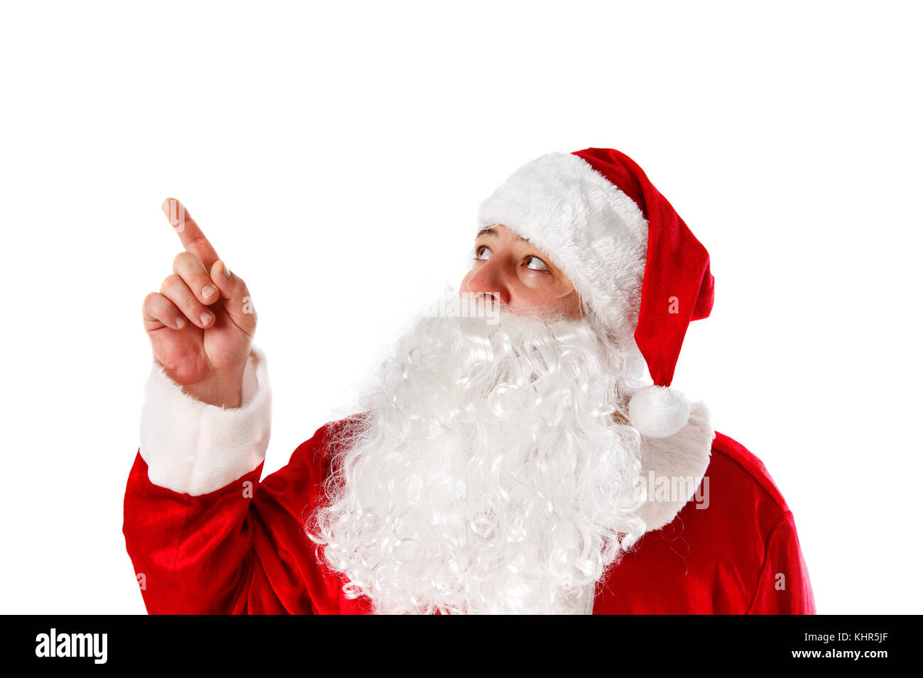 Portrait of Santa Claus on a white background Stock Photo - Alamy