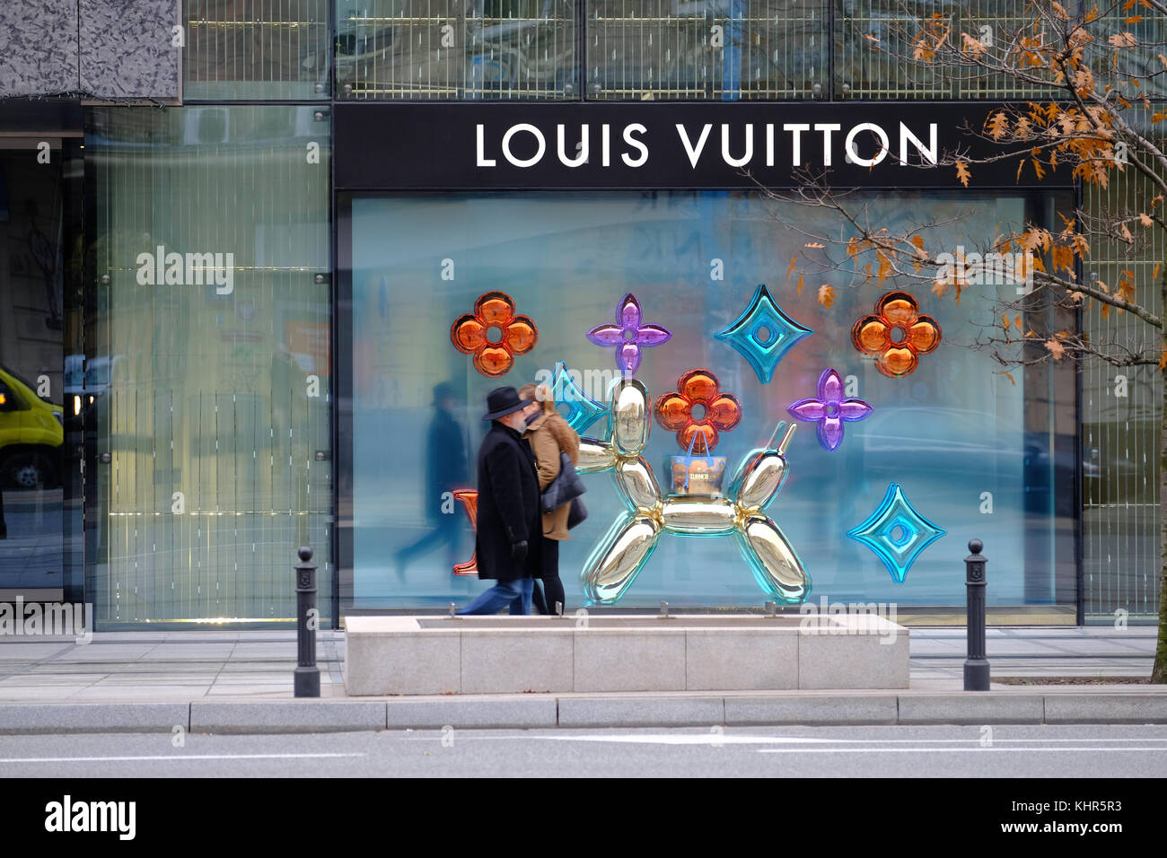Louis Vuitton shop, Warsaw, Poland Stock Photo