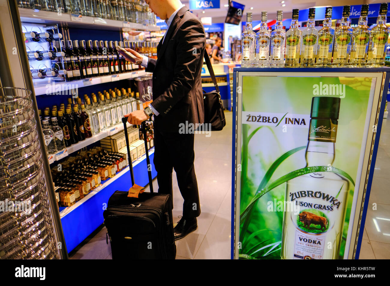 Duty-free shoping, Chopin Airport, Warsaw Stock Photo