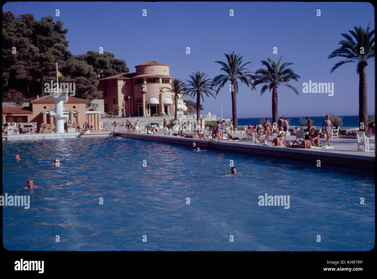 Swimming Pool, Monaco, 1961 Stock Photo