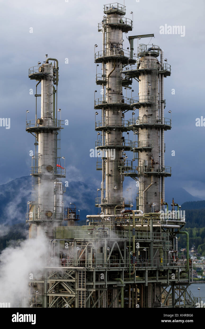 Oil Refinery Plant in Burnaby, Vancouver, British Columbia, Canada