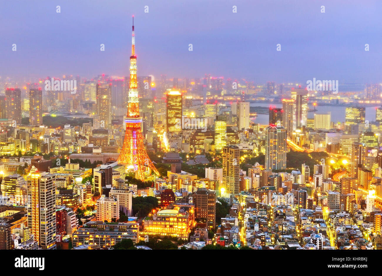 View Of The Tokyo Skyline At Night Stock Photo Alamy View Of The Tokyo Skyline At Night Stock Photo Alamy