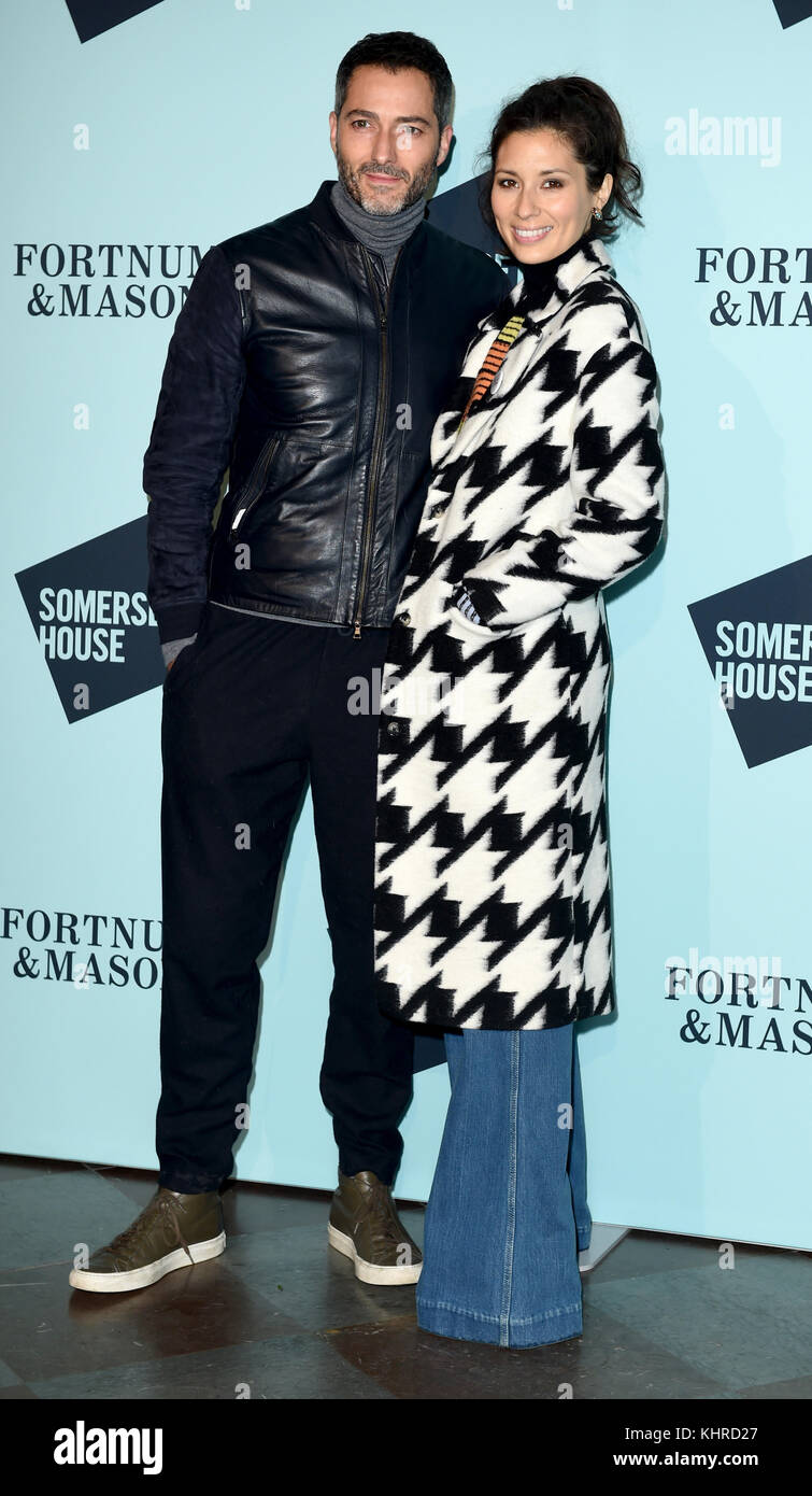 Photo Must Be Credited ©Kate Green/Alpha Press 079965 14/11/2017  Nick Hopper and Jasmine Hemsley  Skate At Somerset House Launch Party 2017 London Stock Photo