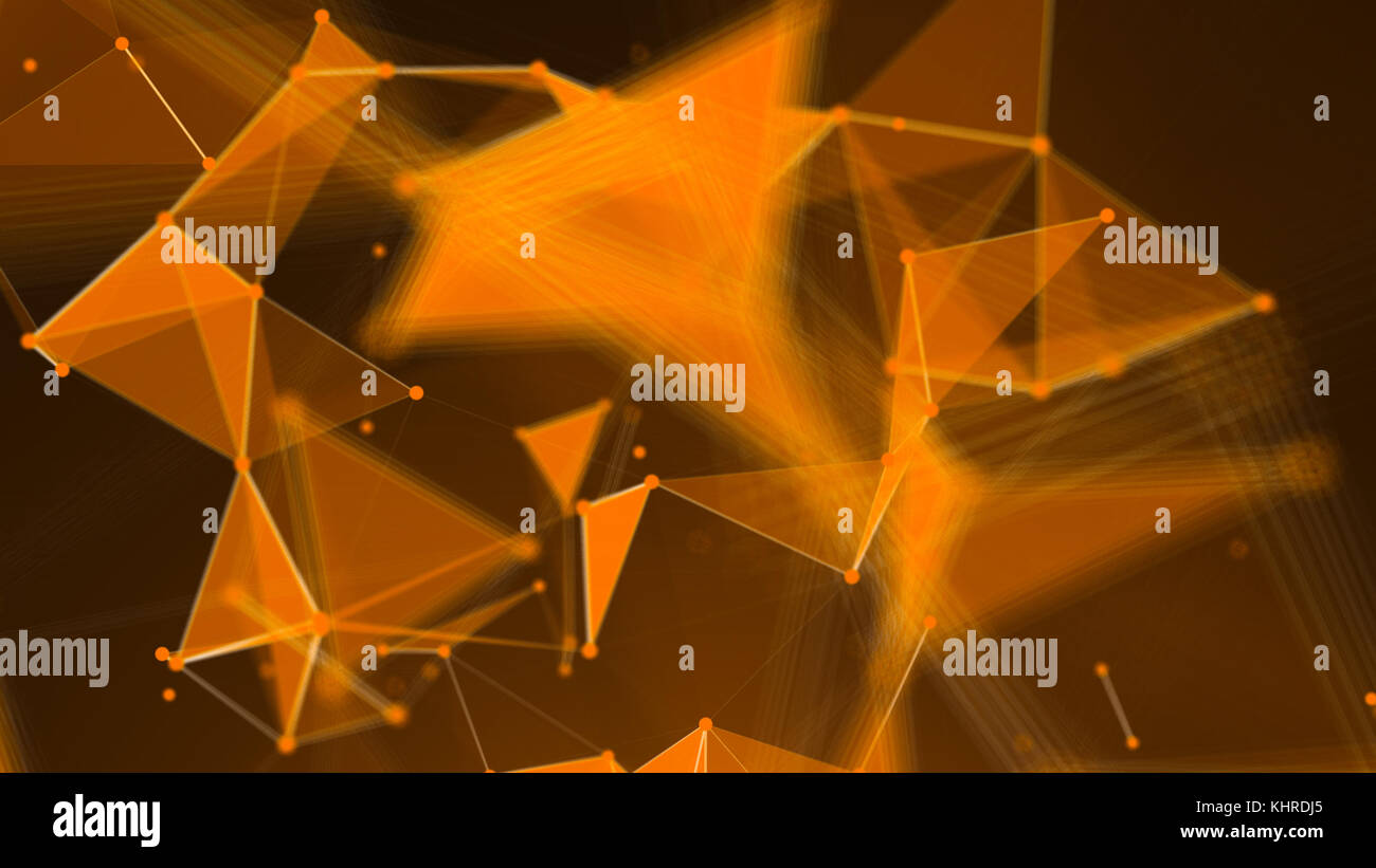 Abstract Polygonal Space Background with Connecting Dots and Lines ...