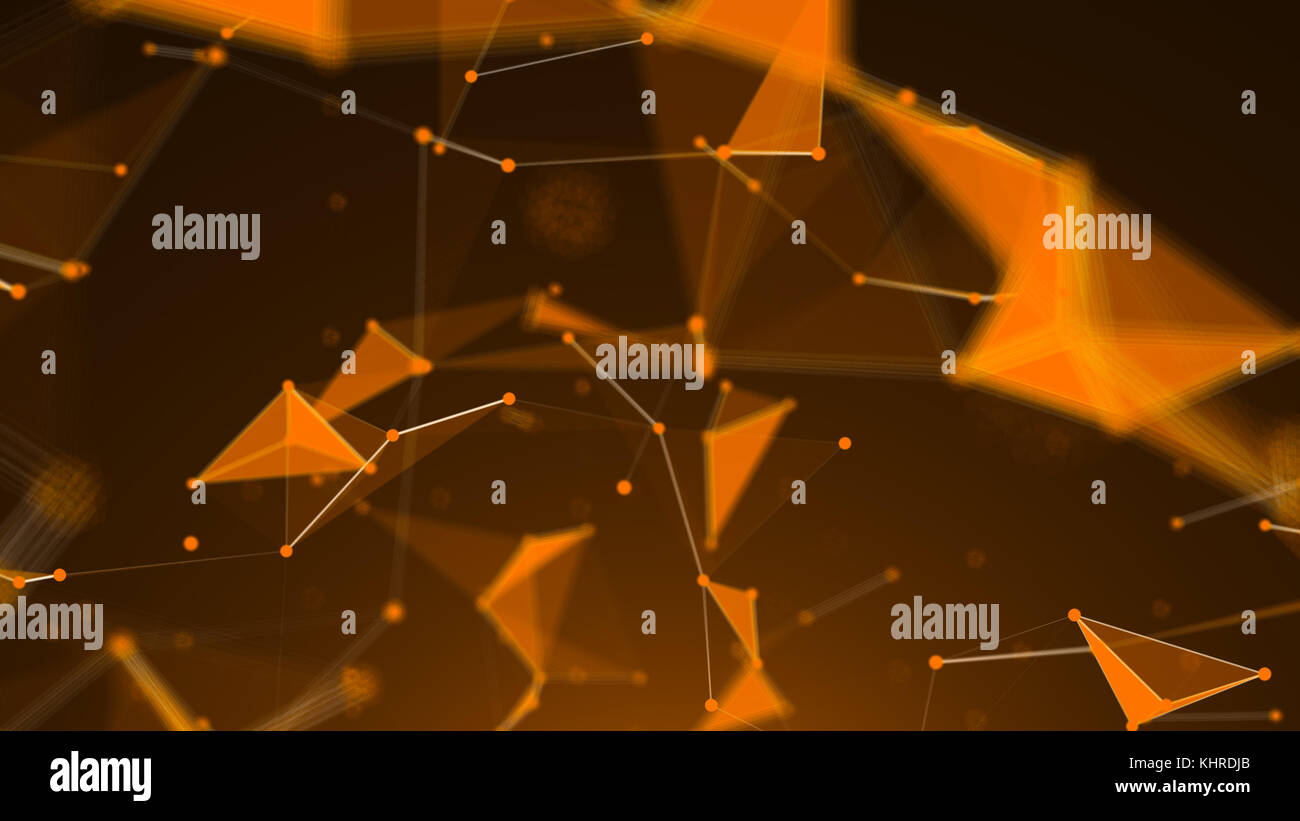 Abstract Polygonal Space Background with Connecting Dots and Lines ...
