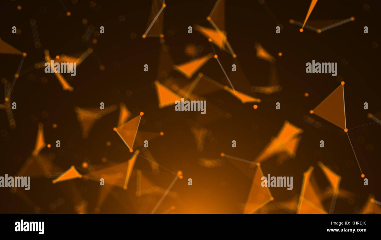 Abstract Polygonal Space Background with Connecting Dots and Lines ...