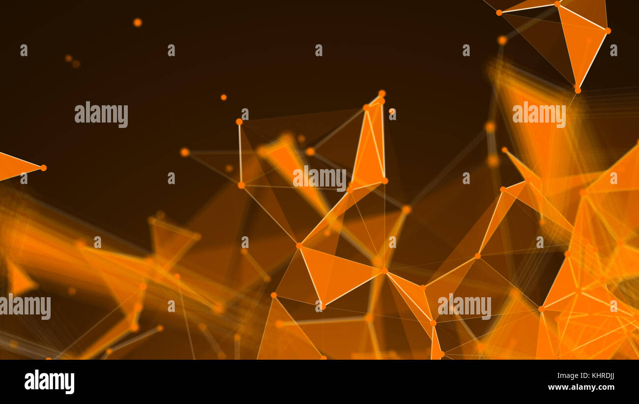 Abstract Polygonal Space Background with Connecting Dots and Lines ...