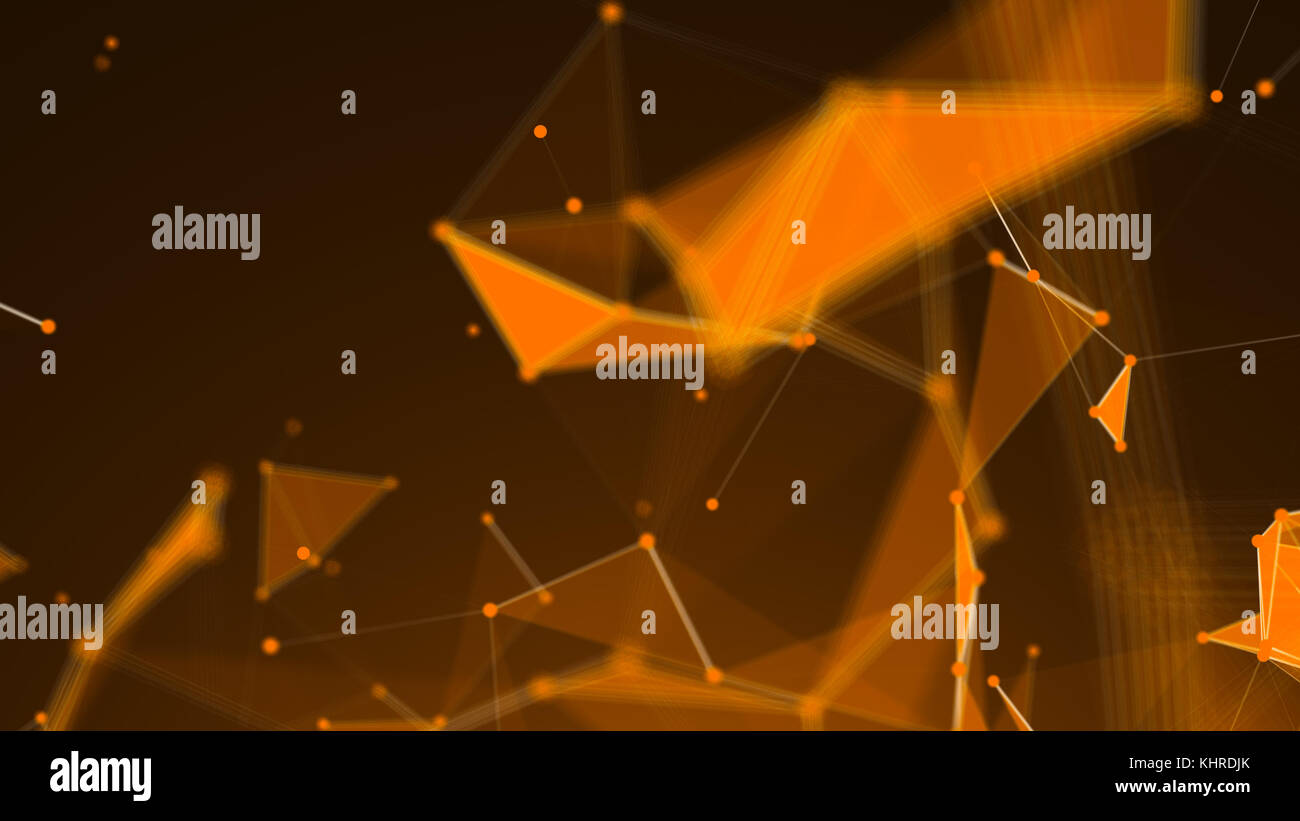 Abstract Polygonal Space Background with Connecting Dots and Lines ...