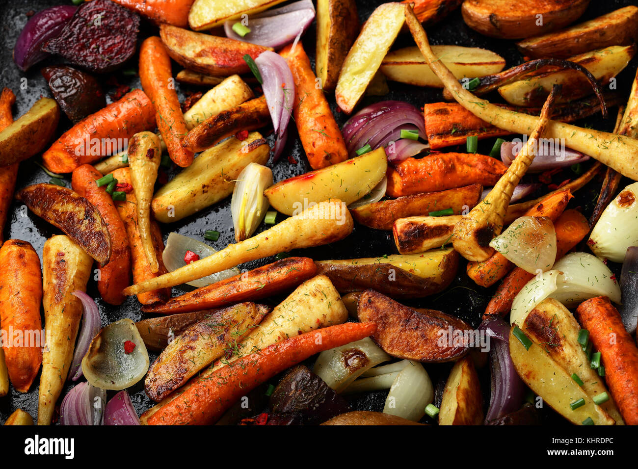 Oven baked vegetables, food Stock Photo - Alamy