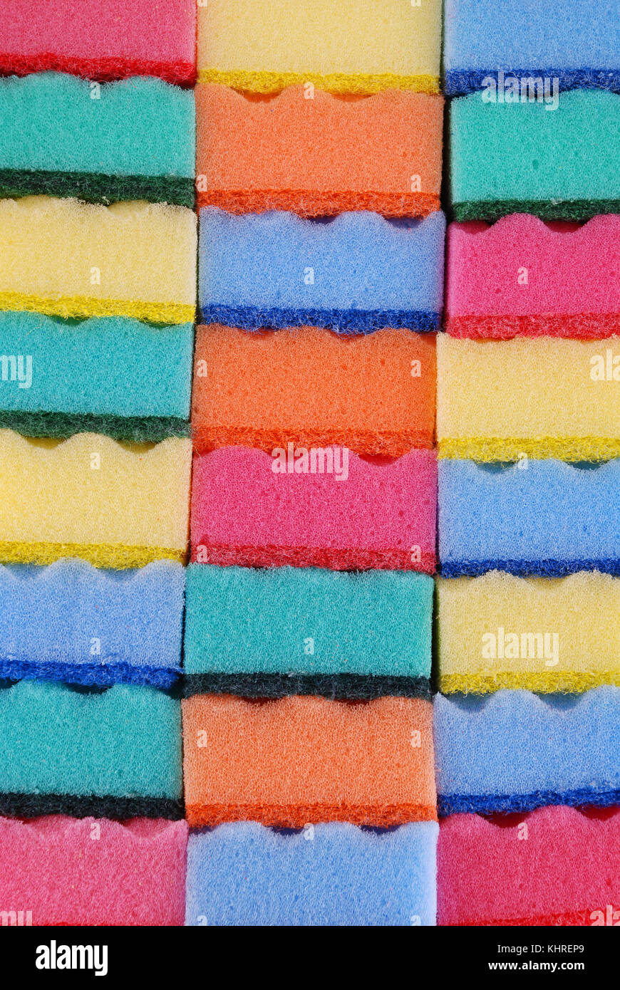 Colored sponges background Stock Photo - Alamy
