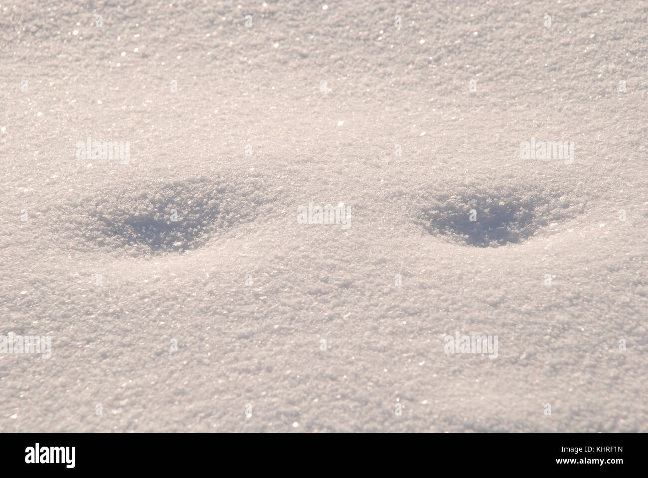 Traces in the snow. Winter background Stock Photo - Alamy