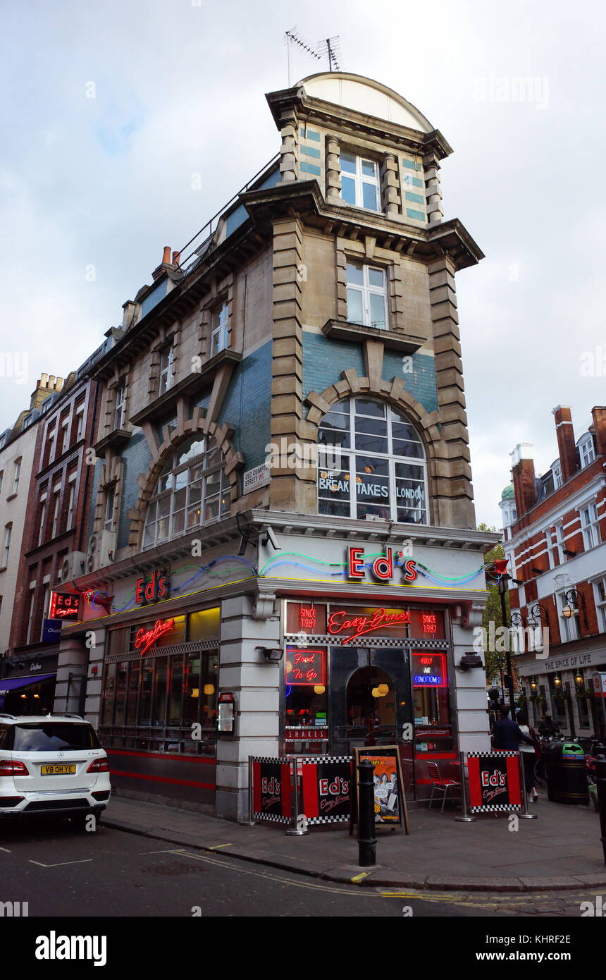 Ed's easy diner in Soho, London, England Stock Photo Alamy