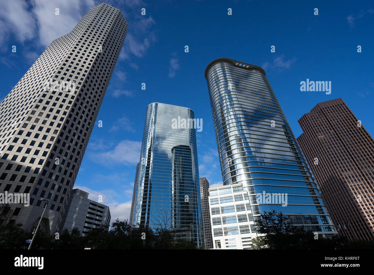 modern office buildings in downtown houston usa Stock Photo Alamy