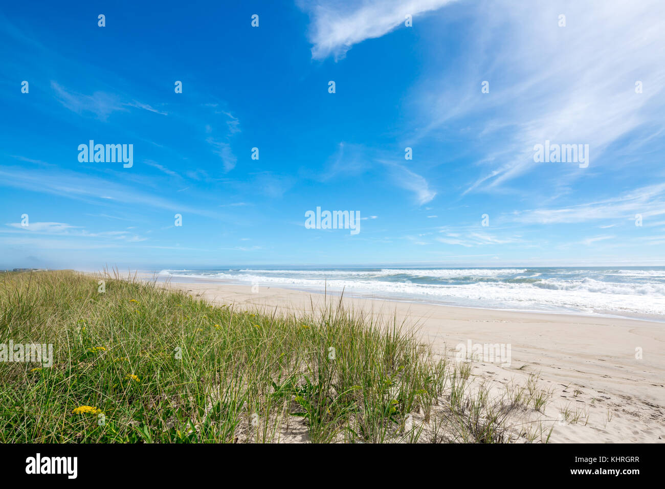 atlantic beach in East Hampton, ny Stock Photo