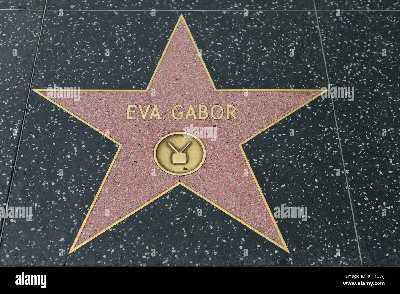 HOLLYWOOD, CA - DECEMBER 06: Eva Gabor star on the Hollywood Walk of Fame in Hollywood, California on Dec. 6, 2016. Stock Photo