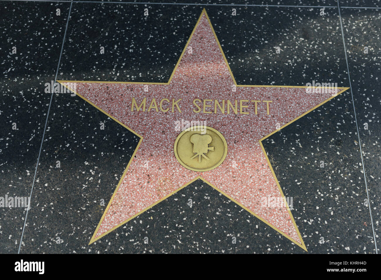 HOLLYWOOD, CA - DECEMBER 06: Mack Sennett star on the Hollywood Walk of Fame in Hollywood, California on Dec. 6, 2016. Stock Photo