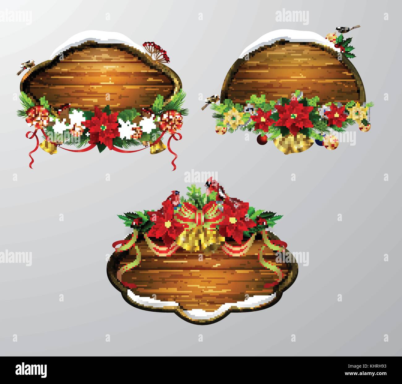 Vector wooden christmas board Stock Vector Image & Art - Alamy