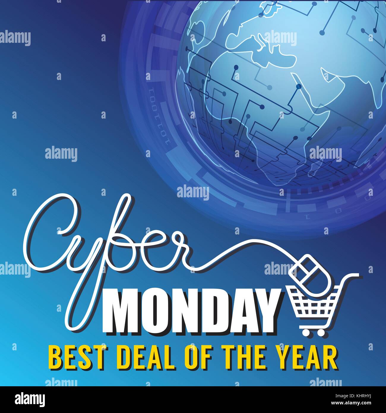 Cyber Monday Sale Banner Background for Good Deal Promotion. Cyber