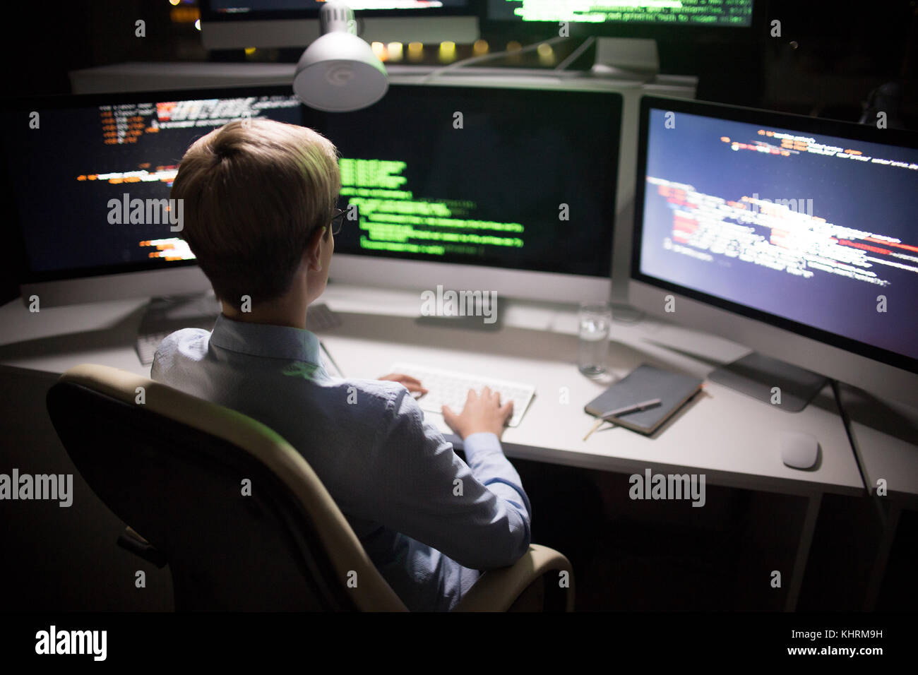 Unrecognizable hacker in front hi-res stock photography and images - Alamy
