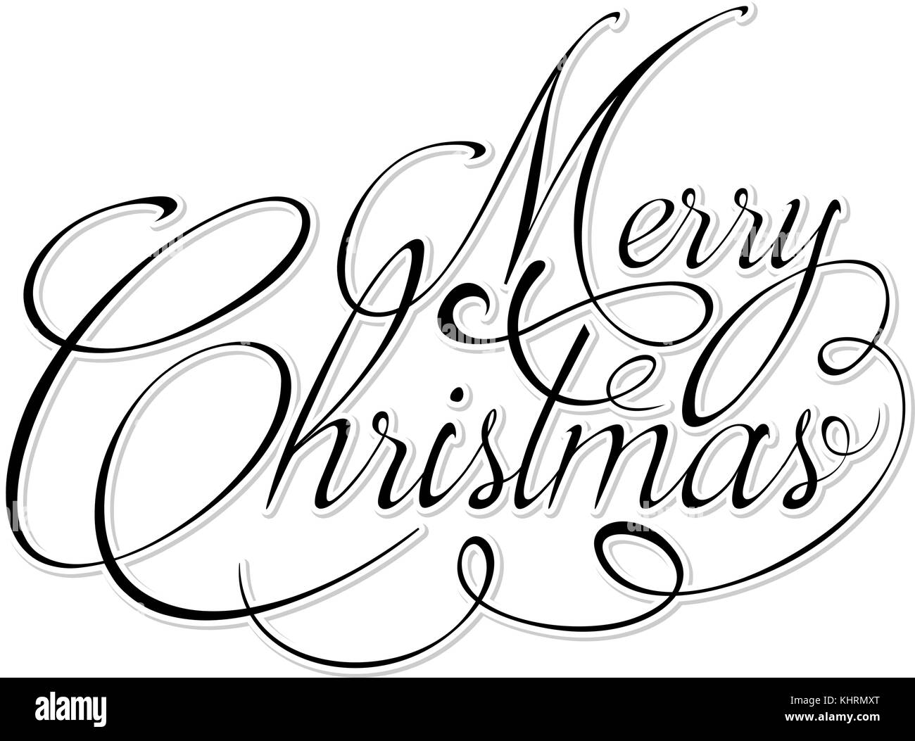 Black text Marry Christmas Stock Vector Image & Art - Alamy