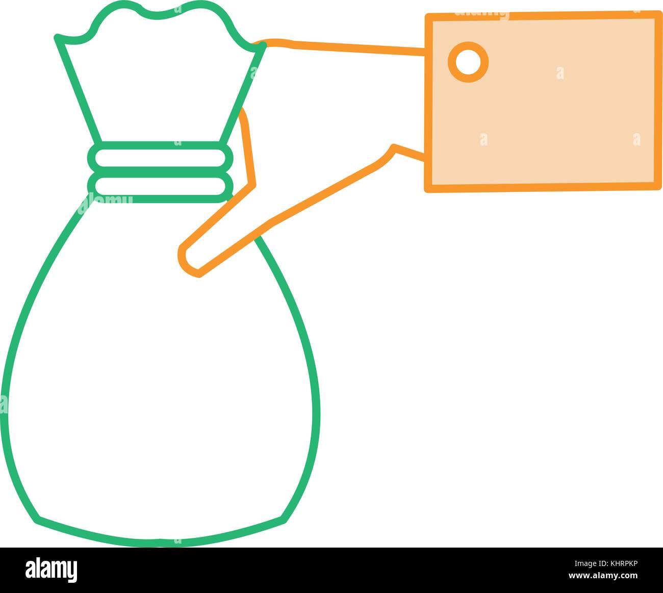 hand with money bag isolated icon Stock Vector Image & Art - Alamy