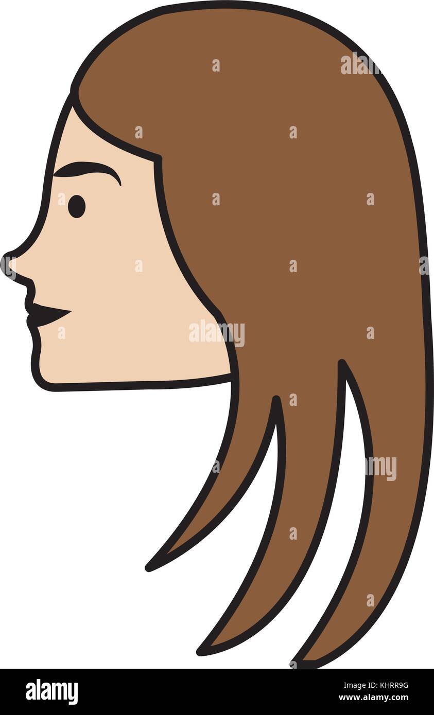 head profile woman avatar character Stock Vector Image & Art - Alamy