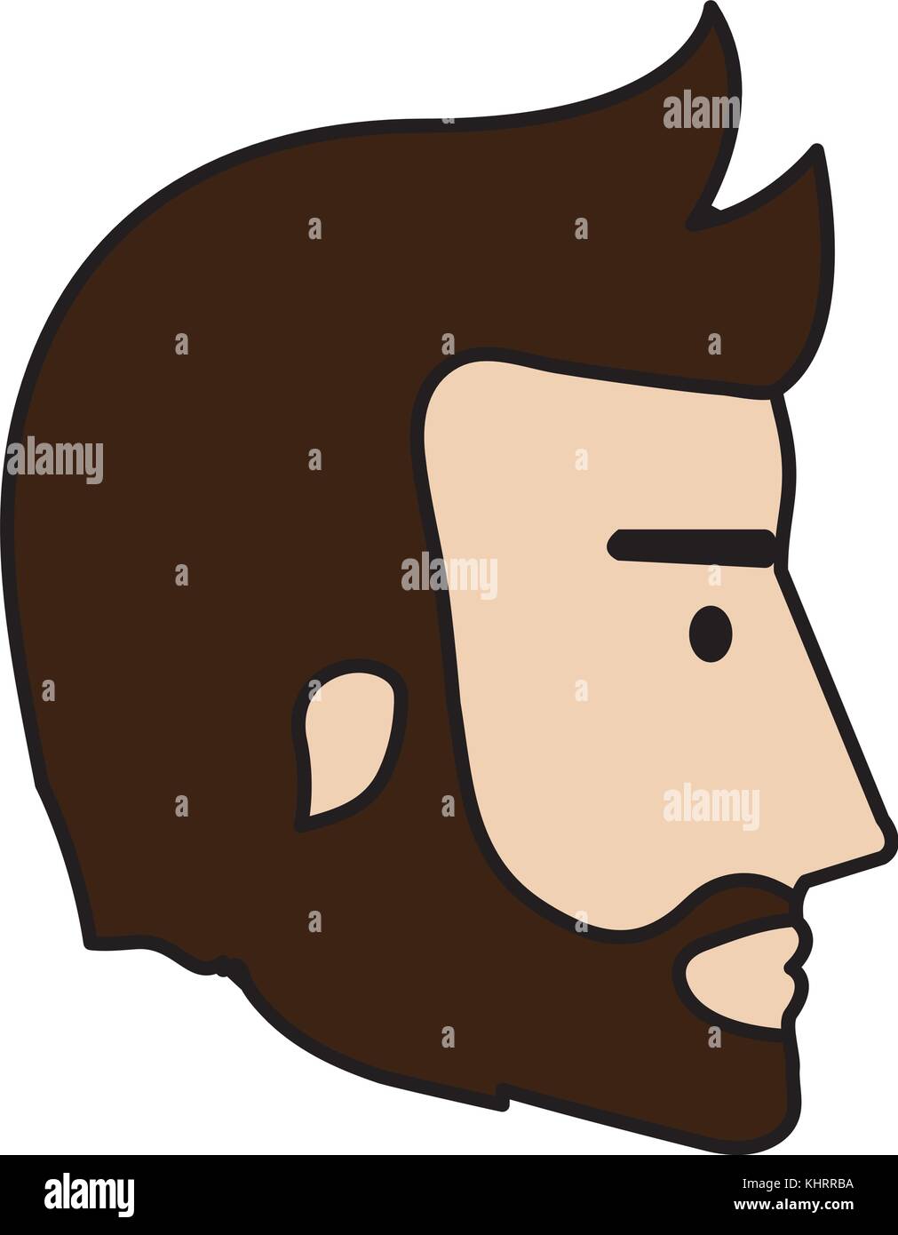 head profile man avatar character Stock Vector Image & Art - Alamy