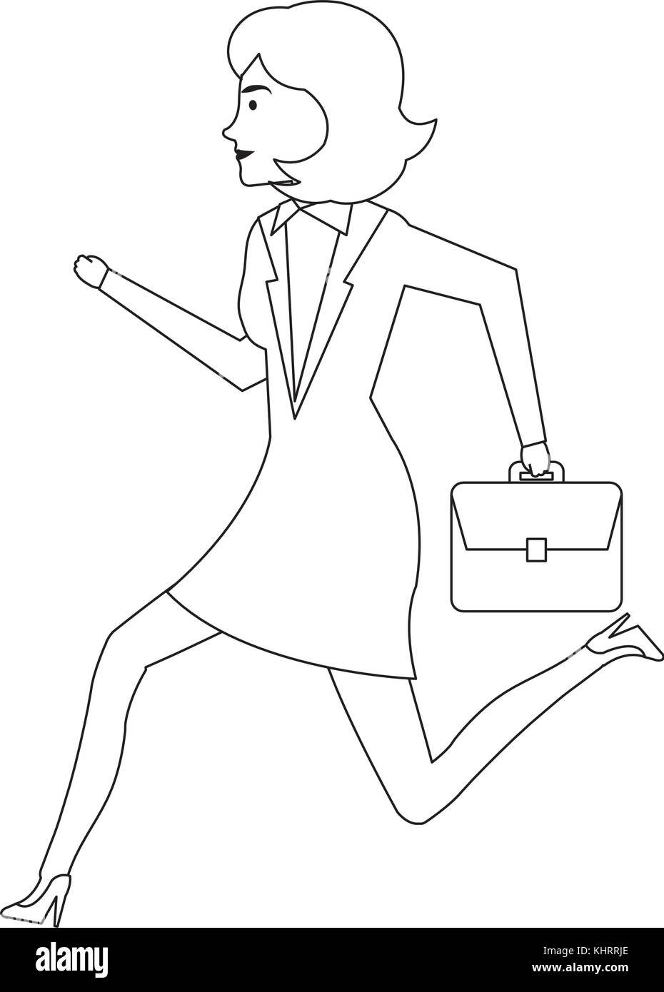businesswoman running avatar character Stock Vector Image & Art - Alamy