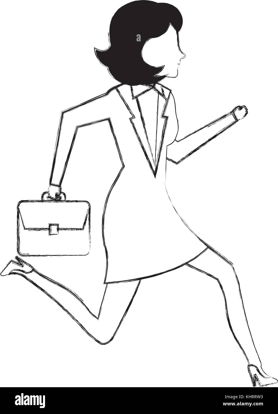 businesswoman running avatar character Stock Vector Image & Art - Alamy